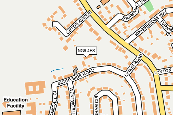 NG9 4FS map - OS OpenMap – Local (Ordnance Survey)