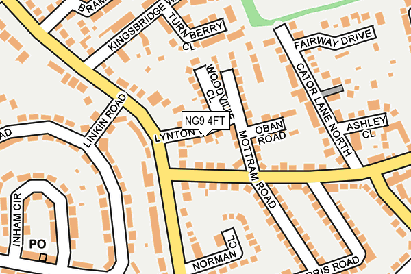 NG9 4FT map - OS OpenMap – Local (Ordnance Survey)