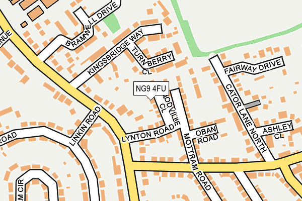 NG9 4FU map - OS OpenMap – Local (Ordnance Survey)