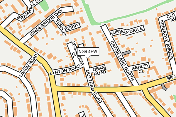 NG9 4FW map - OS OpenMap – Local (Ordnance Survey)