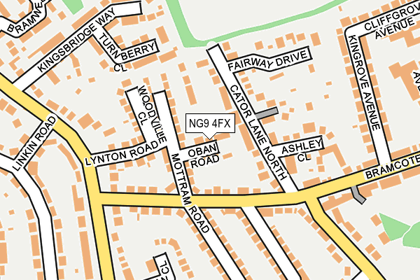 NG9 4FX map - OS OpenMap – Local (Ordnance Survey)