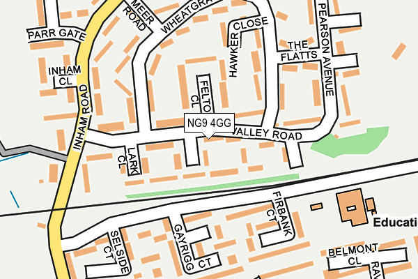 NG9 4GG map - OS OpenMap – Local (Ordnance Survey)