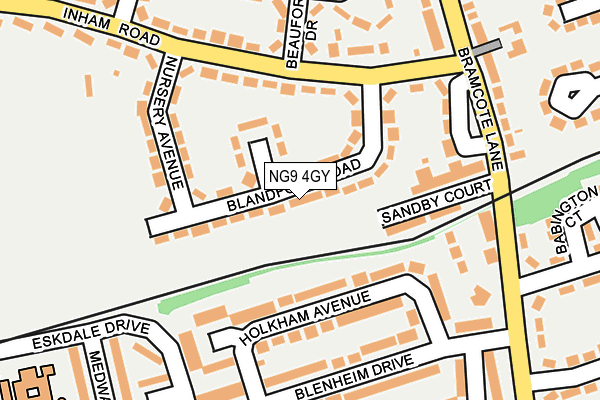 NG9 4GY map - OS OpenMap – Local (Ordnance Survey)