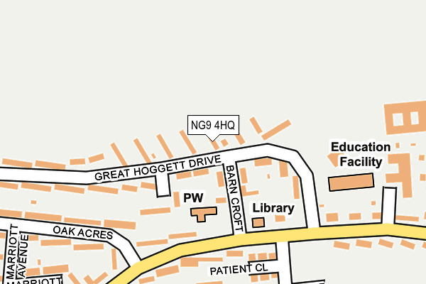 NG9 4HQ map - OS OpenMap – Local (Ordnance Survey)