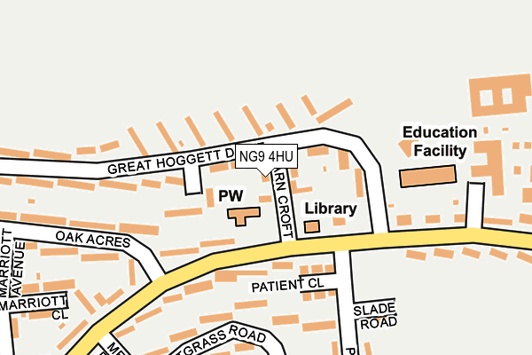 NG9 4HU map - OS OpenMap – Local (Ordnance Survey)