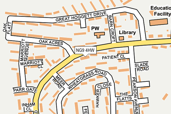 NG9 4HW map - OS OpenMap – Local (Ordnance Survey)
