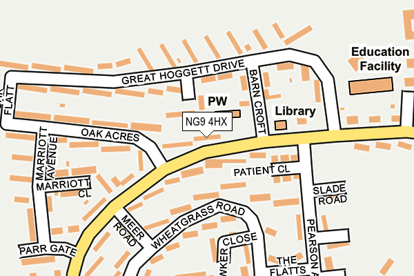 NG9 4HX map - OS OpenMap – Local (Ordnance Survey)