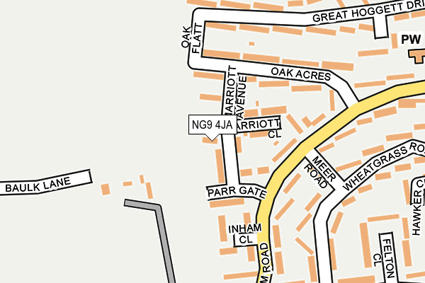 NG9 4JA map - OS OpenMap – Local (Ordnance Survey)