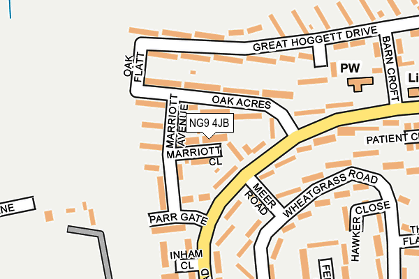 NG9 4JB map - OS OpenMap – Local (Ordnance Survey)