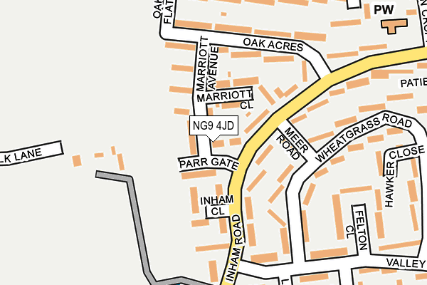 NG9 4JD map - OS OpenMap – Local (Ordnance Survey)
