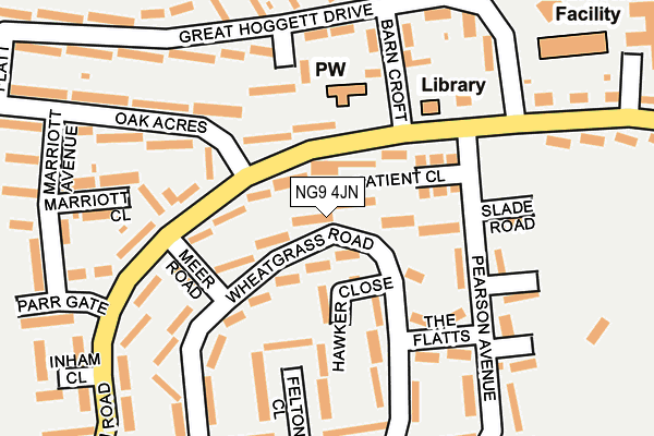 NG9 4JN map - OS OpenMap – Local (Ordnance Survey)