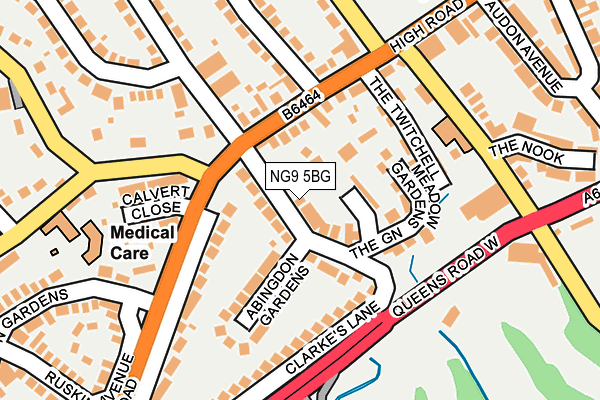 NG9 5BG map - OS OpenMap – Local (Ordnance Survey)