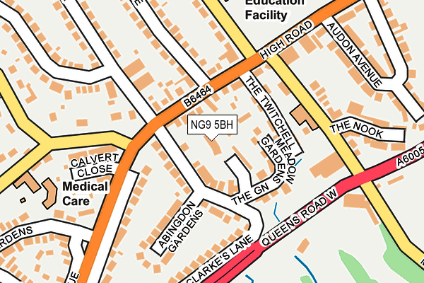 NG9 5BH map - OS OpenMap – Local (Ordnance Survey)