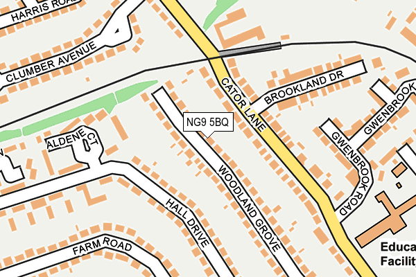 NG9 5BQ map - OS OpenMap – Local (Ordnance Survey)