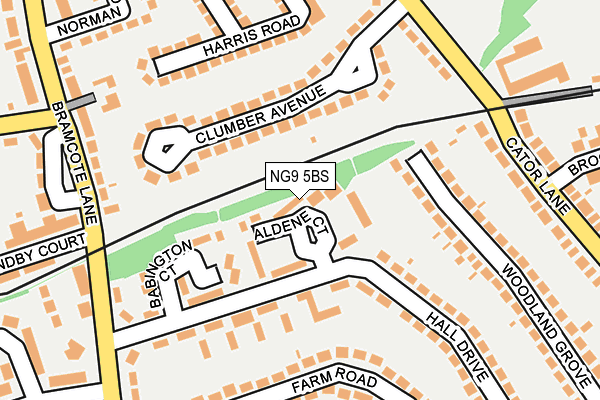 NG9 5BS map - OS OpenMap – Local (Ordnance Survey)