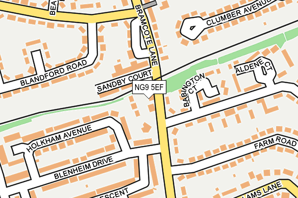 NG9 5EF map - OS OpenMap – Local (Ordnance Survey)