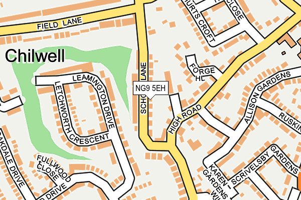 NG9 5EH map - OS OpenMap – Local (Ordnance Survey)