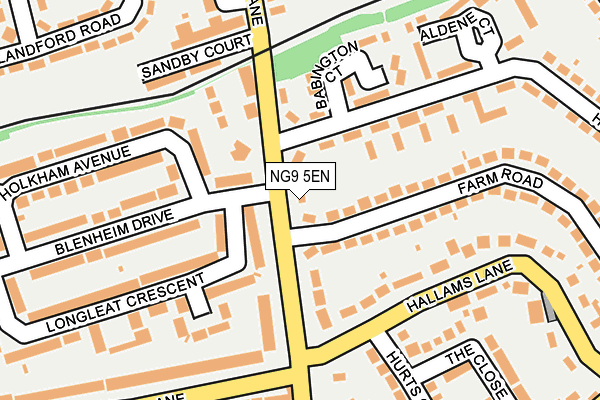 NG9 5EN map - OS OpenMap – Local (Ordnance Survey)