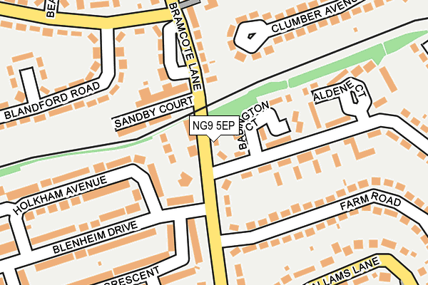 NG9 5EP map - OS OpenMap – Local (Ordnance Survey)