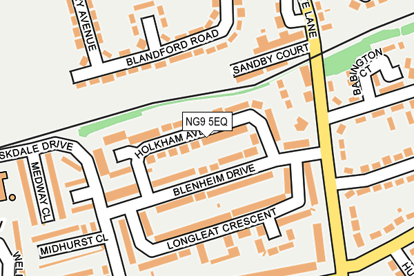 NG9 5EQ map - OS OpenMap – Local (Ordnance Survey)