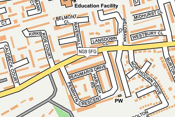 NG9 5FG map - OS OpenMap – Local (Ordnance Survey)