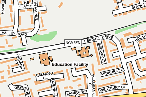 NG9 5FN map - OS OpenMap – Local (Ordnance Survey)