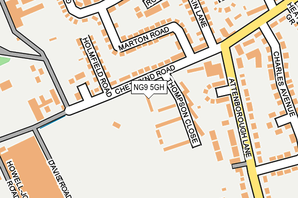 NG9 5GH map - OS OpenMap – Local (Ordnance Survey)