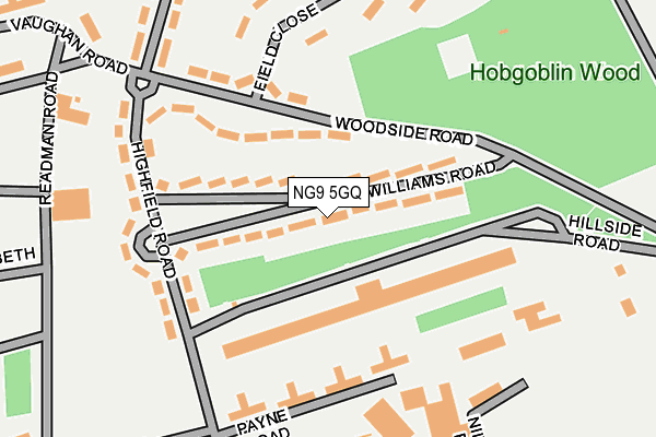 NG9 5GQ map - OS OpenMap – Local (Ordnance Survey)