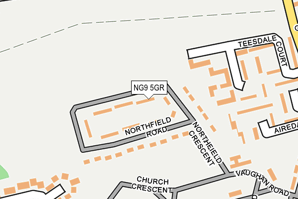 NG9 5GR map - OS OpenMap – Local (Ordnance Survey)