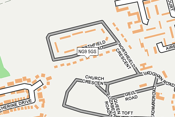 NG9 5GS map - OS OpenMap – Local (Ordnance Survey)