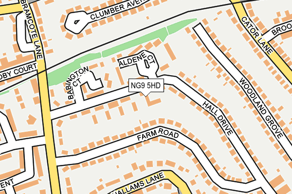 NG9 5HD map - OS OpenMap – Local (Ordnance Survey)