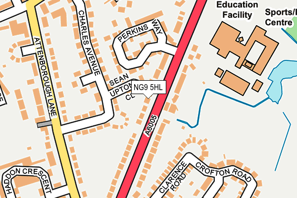 NG9 5HL map - OS OpenMap – Local (Ordnance Survey)