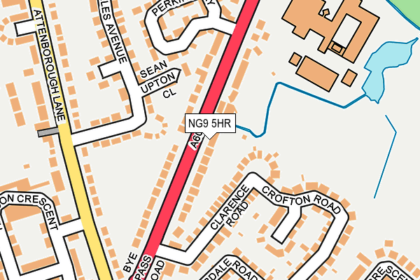 NG9 5HR map - OS OpenMap – Local (Ordnance Survey)