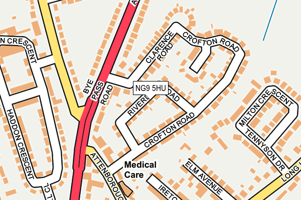 NG9 5HU map - OS OpenMap – Local (Ordnance Survey)
