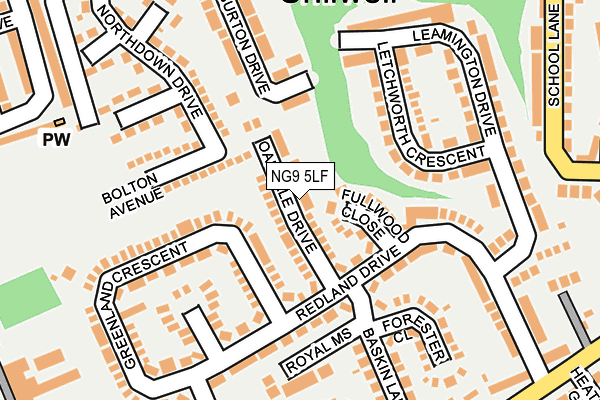 NG9 5LF map - OS OpenMap – Local (Ordnance Survey)