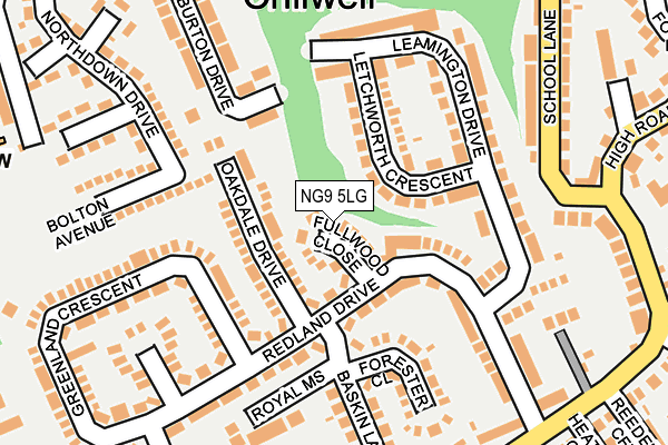 NG9 5LG map - OS OpenMap – Local (Ordnance Survey)