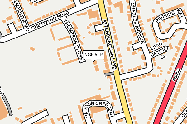 NG9 5LP map - OS OpenMap – Local (Ordnance Survey)