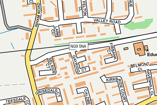 NG9 5NA map - OS OpenMap – Local (Ordnance Survey)