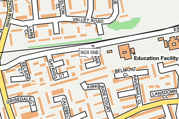 NG9 5NB map - OS OpenMap – Local (Ordnance Survey)