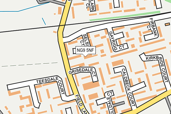 NG9 5NF map - OS OpenMap – Local (Ordnance Survey)