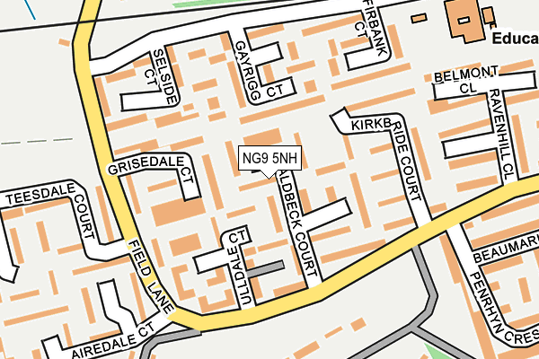 NG9 5NH map - OS OpenMap – Local (Ordnance Survey)
