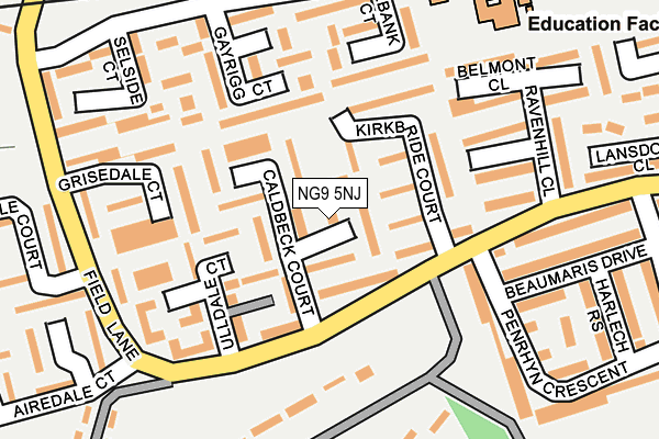 NG9 5NJ map - OS OpenMap – Local (Ordnance Survey)