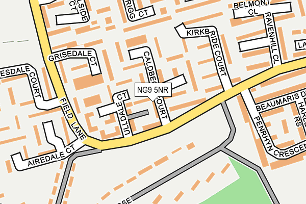 NG9 5NR map - OS OpenMap – Local (Ordnance Survey)
