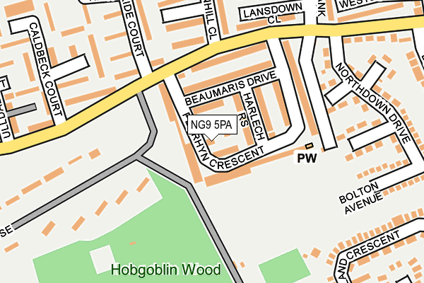 NG9 5PA map - OS OpenMap – Local (Ordnance Survey)