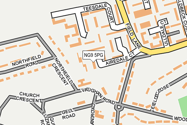 NG9 5PG map - OS OpenMap – Local (Ordnance Survey)