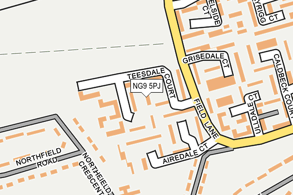 NG9 5PJ map - OS OpenMap – Local (Ordnance Survey)