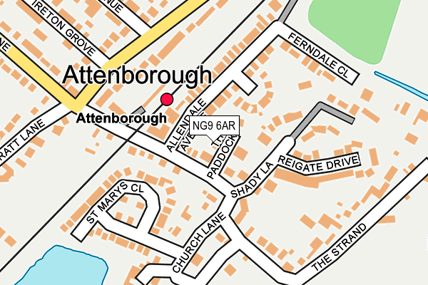 NG9 6AR map - OS OpenMap – Local (Ordnance Survey)