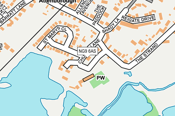 NG9 6AS map - OS OpenMap – Local (Ordnance Survey)