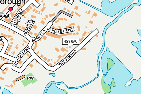 NG9 6AU map - OS OpenMap – Local (Ordnance Survey)