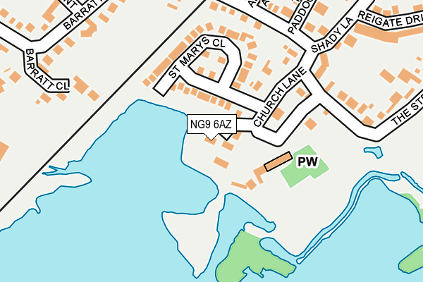 NG9 6AZ map - OS OpenMap – Local (Ordnance Survey)